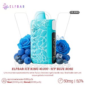 Pod Desc Elfbar Nic King 40.000 - Icy Blue Rose