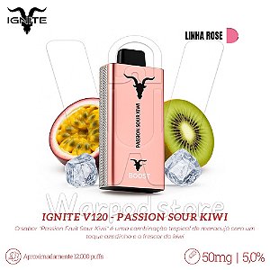 Pod Desc Ignite V120 12.000 (ROSE) - Passion Sour Kiwi