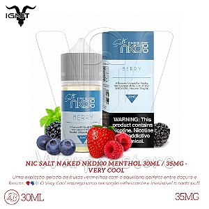 Nic Salt Naked nkd100 Menthol 30ml / 35mg - Very Cool
