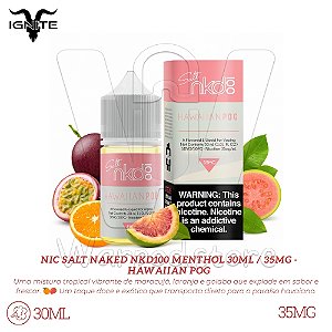 Nic Salt Naked nkd100 Menthol 30ml / 35mg - Hawaiian Pog
