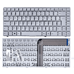 Teclado Compatível Com Sony Vaio C14 Vjc141f11x - B0621l - Silver - Br - No Frame