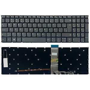 Teclado Compatível Com Lenovo Ideapad 3-15itl6 - Gray - BR - No Frame