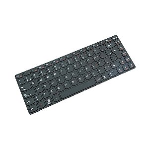 Teclado Compativel Com Lenovo G475 G475A G475E - Black - Br - Frame - Big Enter