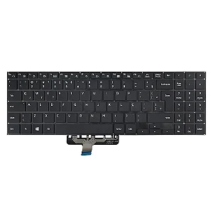 Teclado Compatível Com Samsung NP550XDA -  Black - BR - No Frame