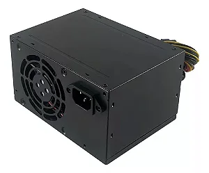 FONTE DE ALIMENTACAO ATX PS/3 500W C/ CABO S/ CAIXA (BLU500-EBPS3) - BLUECASE - PRETO - BIVOLT.