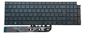 Teclado Compatível Com  Dell Inspiron 15 3510 - Br - No Frame - Black.