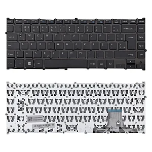 Teclado Compatível Com Samsung NP500R4K NP500R4L BLACK BR NO FRAME.