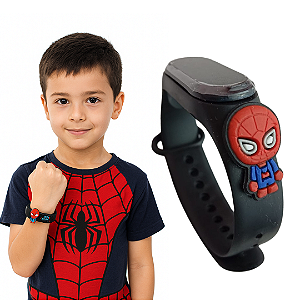Relógio Infantil Digital Led Homem Aranha Para Meninos