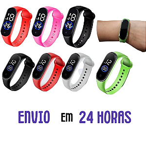 Relógio digital feminino masculino a prova d água esportivo m4 led