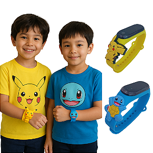 Relógio Infantil Digital Á Prova De água Led Pikachu Feminino Menina Masculino Menino para Crianças
