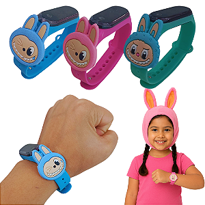 Relógio Infantil Digital LED Labubu | À Prova D`Água | 3 Cores Incríveis