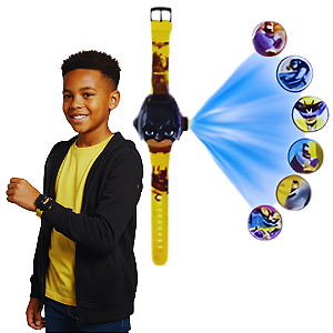 Relógio Projetor Batman: Aventura no Pulso com 6 Imagens Menino Masculino Presente