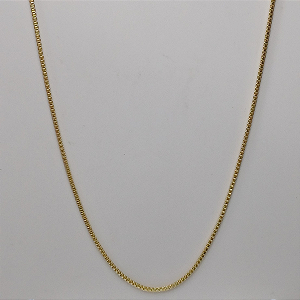 COLAR CORRENTE VENEZIANA 45+5CM BANHADO A OURO 18K
