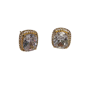 BRINCO ZIRCONIA ELIENEJOIAS BANHADO A OURO 18K