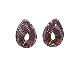 BRINCO CRAVEJADO  DE ZIRCONIAS BANHADO A OURO 18K