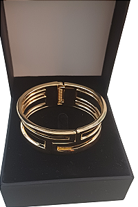 BRACELETE LARGO BANHADO OURO 18K COD.911