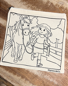 Necessaire para Colorir Hipismo&Co