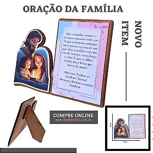 Placa Oração da Família