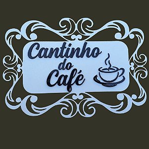Placa Cantinho do Café - Pequena