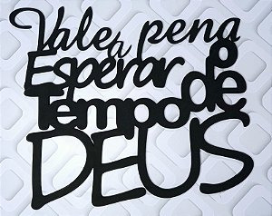 Frase Parede - O tempo de Deus