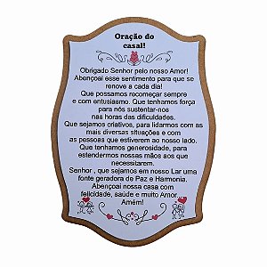 Placa Oração Casal
