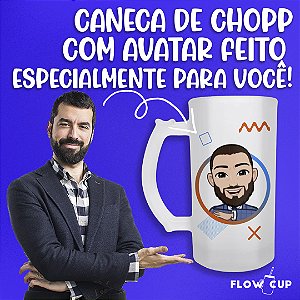 Caneca de Chopp de Vidro com seu Avatar!