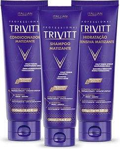 Itallian Hairtech Kit Homecare Trivitt Matizante 3 Itens