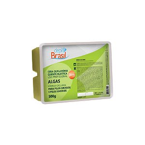 Cera Depilatória Quente Elástica Algas Depil Brasil 500g Metodo Espanhol