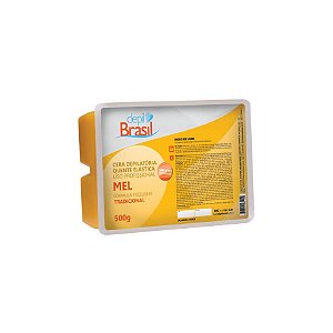 Cera Depilatória Quente Elástica 500g Mel DEPIL BRASIL Método Espanhol