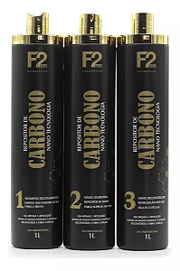F2 Cosmeticos Kit Repositor de Carbono 3 passos