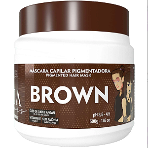 Máscara Capilar Pigmentadora Troia Colors Brown 500g Cor fantasia - Troia Hair