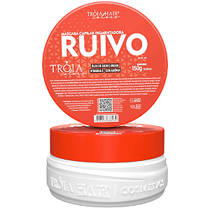 Máscara Capilar Pigmentadora Troia Colors Ruivo 150g Cor fantasia - Troia Hair