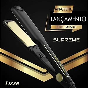 Prancha De Cabelo Lizze Pro Supreme 485ºF Preta - 220v