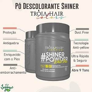 Pó Descolorante #SHINE POWDER White Plex Tróia Hair Cosmetics 500gr