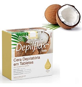 Cera Depilatoria Profissional Em Barras Depilflax Coco 500g