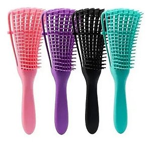 Pente de Cabelo Escova Polvo Multifuncional Cachos Fácil Desembaraço