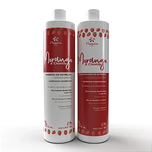 KIT SHAMPOO CONDICIONADOR MORANGO E CHANTILLY PARA CABELOS QUEBRADIÇOS E SEM VIDA