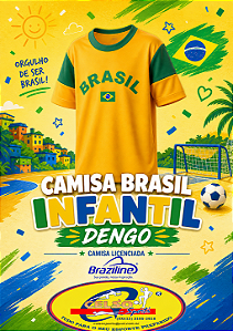 CAMISA BRASIL DENGO BASICA INFANTIL
