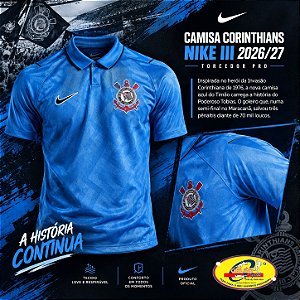 Camisa Corinthians Nike III 2026/27 Torcedor Pro Masculina