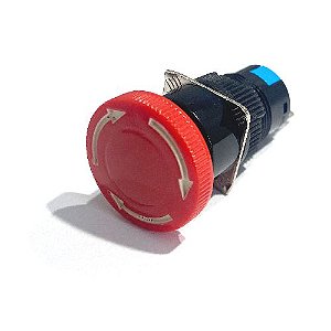 Botão de Emergência Tipo Cogumelo 250V 3A - 3 Terminais
