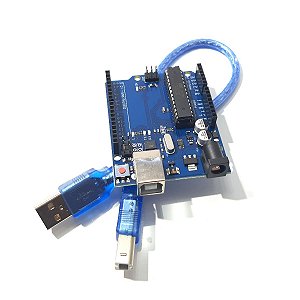 Arduino UNO R3 16U2 DIP + Cabo USB com CHIPS ORIGINAIS