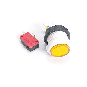 Botão de Acrílico para Arcade - Amarelo