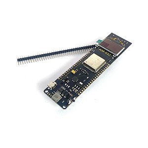 Módulo WiFi ESP32 Bluetooth com Display OLED e Suporte para Bateria 18650