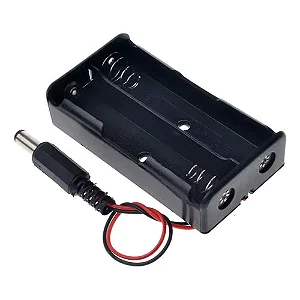 SUPORTE 2 BATERIAS 18650 EM SERIE COM RABICHO E PLUG P4 MACHO