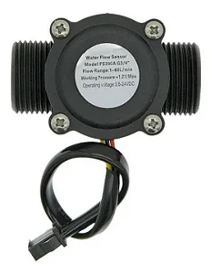 SENSOR MEDIDOR DE VAZAO 1-60L FS300A 3/4" 5-18V