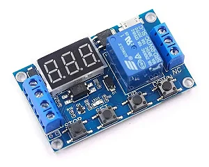MODULO DISPLAY TEMPORIZADOR AJUSTAVEL COM DISPARO RELE 6-30V - SEM BUZZER