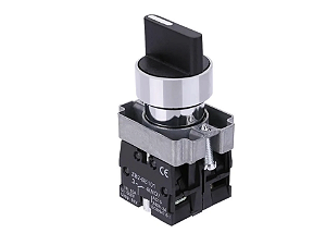 CHAVE SELETORA ROTATIVA 22MM 3 POSICOES AUTO-TRAVANTE XB2-BD33 2NA