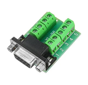 MÓDULO ADAPTADOR DB9 SERIAL RS232 FEMEA PARA BORNE KRE