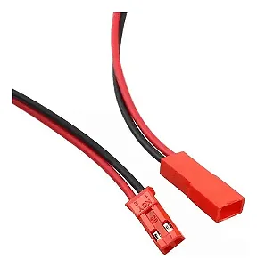 CABO COM CONECTOR JST - MACHO - FEMEA 2 PINOS