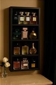 Expositor Prateleira Porta Perfume, Esmalte e Cosméticos com Divisórias